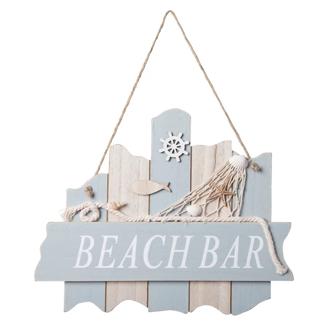Dekohänger - Beach Bar - Aus Holz - Ca. 30 X 24 Cm