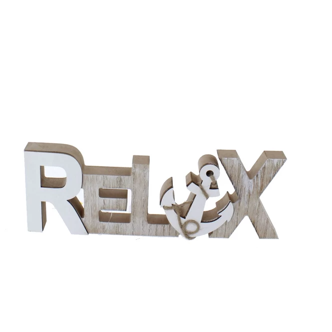Standdeko - Relax - Aus Holz - Ca. 28 X 2 X 10 Cm