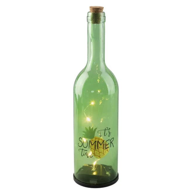 LED-Flasche - Ananas - Aus Glas - Ca. 7 X 29 Cm – Bild 2