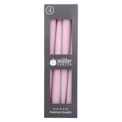 Spitzkerzen - Ca. 2 X 24,5 Cm - Rosa - 4 Stück