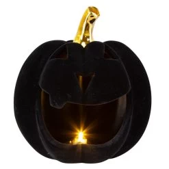 LED-Kürbis - Aus Keramik - Ca. 16,5 X 16 X 18,5 Cm