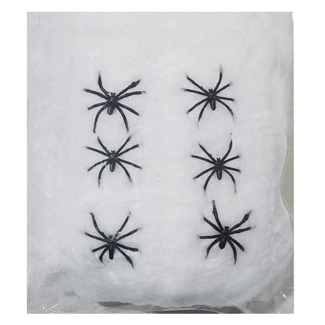 Spinnennetz - Ca. 100 G - Mit 6 Spinnen