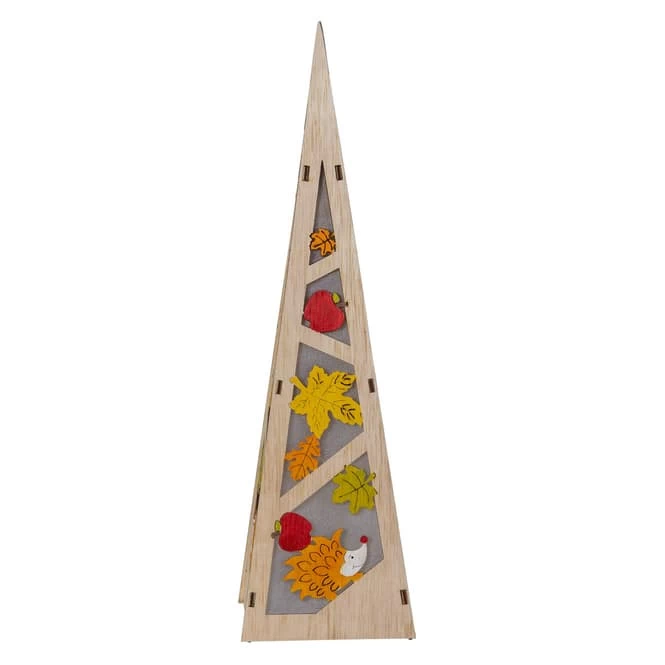 LED-Pyramide - Aus Holz - Ca. 10 X 10 X 35 Cm – Bild 2