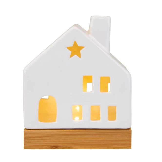 Keramik-Haus Mit LED-Beleuchtung - Ca. 11,5 X 6,5 X 14 Cm – Bild 2