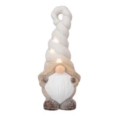 LED-Wichtel - Aus Magnesia - Ca. 14,5 X 12,5 X 32,5 Cm - 1 Stück