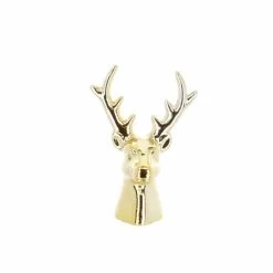 Hirschkopf Gold - Ca. 9,5 X 5,5 X 14 Cm