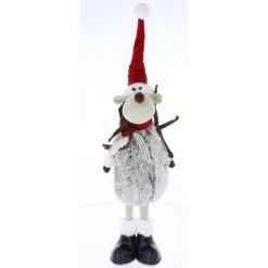 Rentier Stehend Braun/rot - Ca. 18 X 13 X 55 Cm