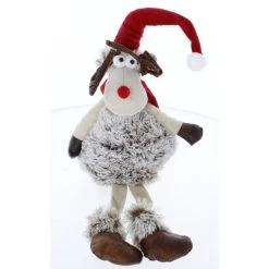 Rentier Stehend Braun/rot - Ca. 20 X 14 X 59 Cm