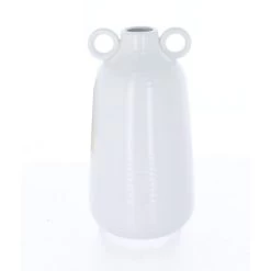 Vase Bauchig Weiß - Ca. 10 X 10 X 19,5 Cm