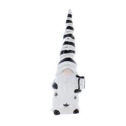 Windlicht Wichtel Schwarz/weiß - Ca. 10,5 X 8,5 X 30,5 Cm