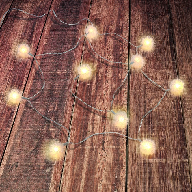 Lichterkette Schneebälle - Mit 10 LED - Ca. 3 X 165 Cm – Bild 3