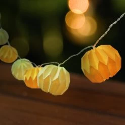 Lichterkette Kugeln Gelb/grün - Mit 10 LED - Ca. 6,5 X 200 Cm