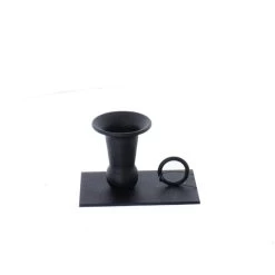 Kerzenhalter Schwarz - Aus Metall - Ca. 11 X 6,5 X 7 Cm