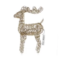 Hirsch Gold Mit LED - Ca. 40 Cm