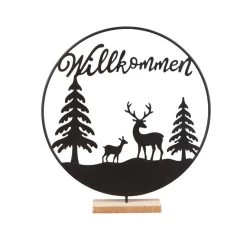 Standdeko - Willkommen - Ca. 30 X 6 X 32,5 Cm