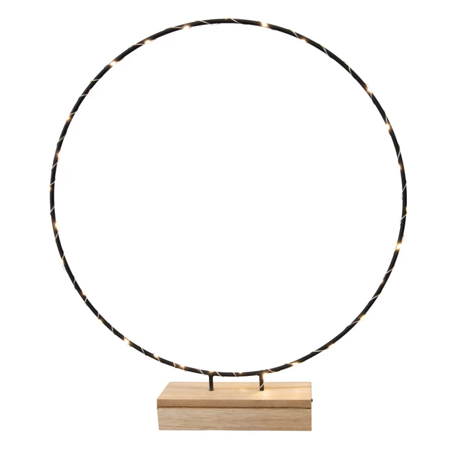 Lichterkreis - Standdeko - Mit LED - Metall Und Holz - Ca. 40 X 6 X 45,5 Cm