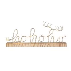 Schriftzug - HoHoHo Mit LED - Ca. 30 X 4 X 13 Cm