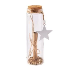 Dekohänger - Nachricht Im Glas Mit Sternen - Ca. 4,5 X 15,5 Cm