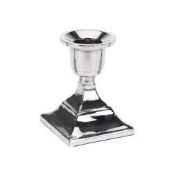 Kerzenständer - Ca. 6 X 6 X 8 Cm - 1 Stück - Silber