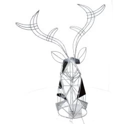 Hirschkopf Mit LED - Ca. 40 Cm