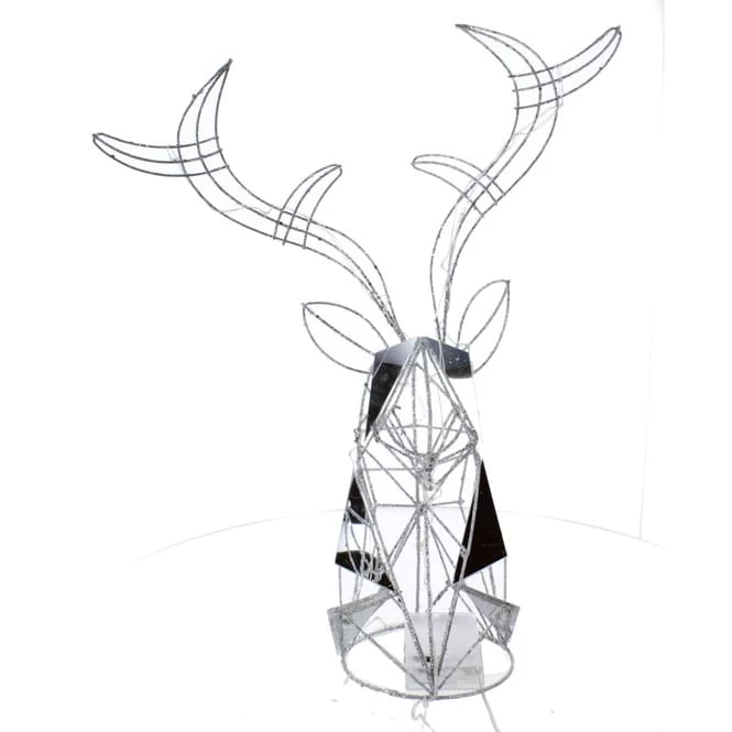 Hirschkopf Mit LED - Ca. 40 Cm