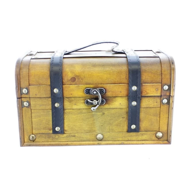 Truhe - S - Braun/schwarz - Aus Holz - Ca. 25 X 13 X 13 Cm