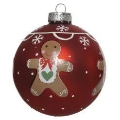 Christbaumkugel - Lebkuchenmännchen - Ø = Ca. 8 Cm - 1 Stück