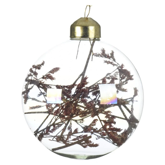 Christbaumkugel - Schleierkraut - Aus Glas - Ø = Ca. 8 Cm - 1 Stück – Bild 3