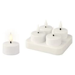 LED-Teelichter - Ø = Ca. 4 Cm - 4 Stück