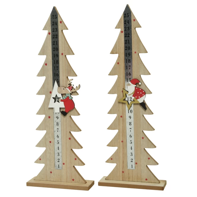 Advents-Countdown - Baum - Aus Holz - Ca. 15 X 5 X 41 Cm - 1 Stück – Bild 3