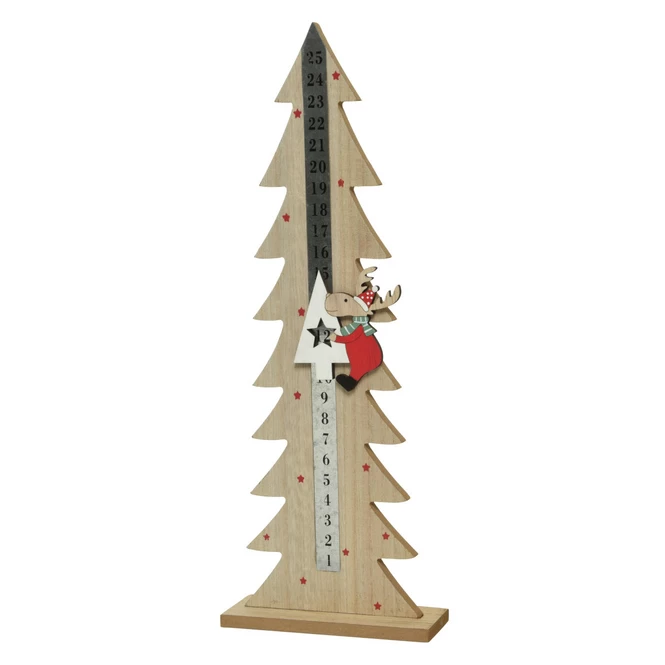 Advents-Countdown - Baum - Aus Holz - Ca. 15 X 5 X 41 Cm - 1 Stück – Bild 2