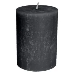 Stumpenkerze - Rustic - Ca. 7 X 8 Cm - Anthrazit