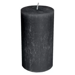 Stumpenkerze - Rustic - Ca. 7 X 13 Cm - Anthrazit