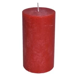 Stumpenkerze - Rustic - Ca. 7 X 13 Cm - Kaminrot