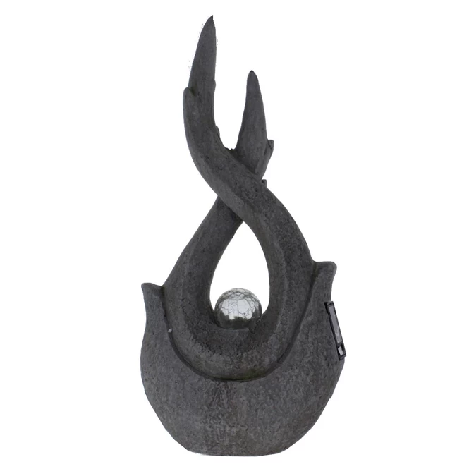 Dekoobjekt Mit Solar LED - Aus Magnesia - Ca. 26 X 15,5 X 55 Cm