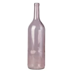 Glas-Vase In Flaschenform - Rosa - Ca. 12 X 46 Cm