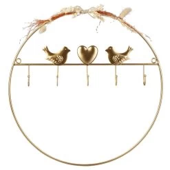 Dekokreis - Schlüsselhalter - Gold - Aus Metall - Ca. 40 X 3 Cm