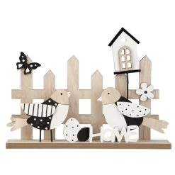 Standdeko - HOME - Frühlingsmotiv- Aus Holz - Ca. 28 X 4 X 20 Cm