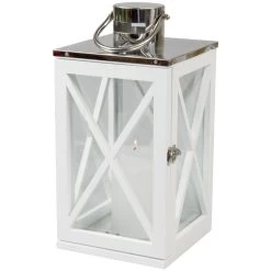 Windlicht - Aus Holz - 18 X 18 X 36 Cm