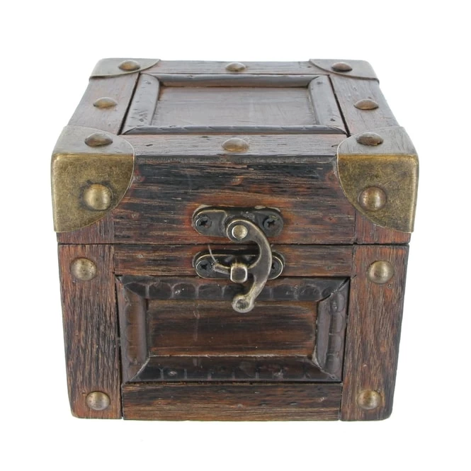 Truhe - XS - Dunkelbraun - Aus Holz - Ca. 11 X 10 X 9 Cm