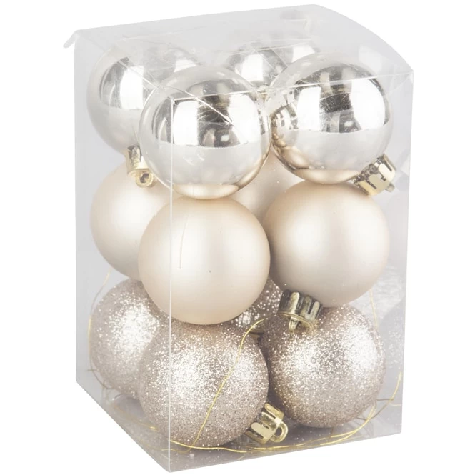 Christbaumkugeln - Ø = Ca. 4 Cm - 12 Stück – Bild 3