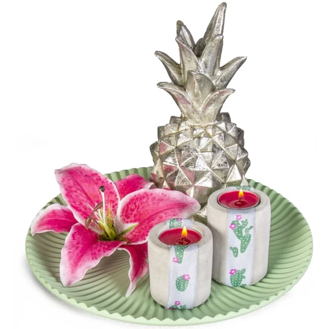 Kerzenhalter - Aus Zement - 8 X 6 Cm – Bild 2