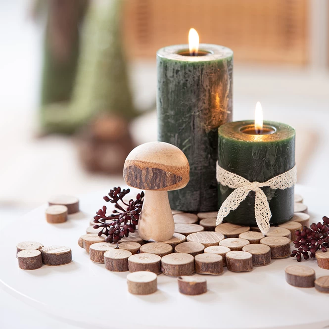 Pilz - Aus Holz - Ca. 13,5 Cm - In Braun – Bild 2