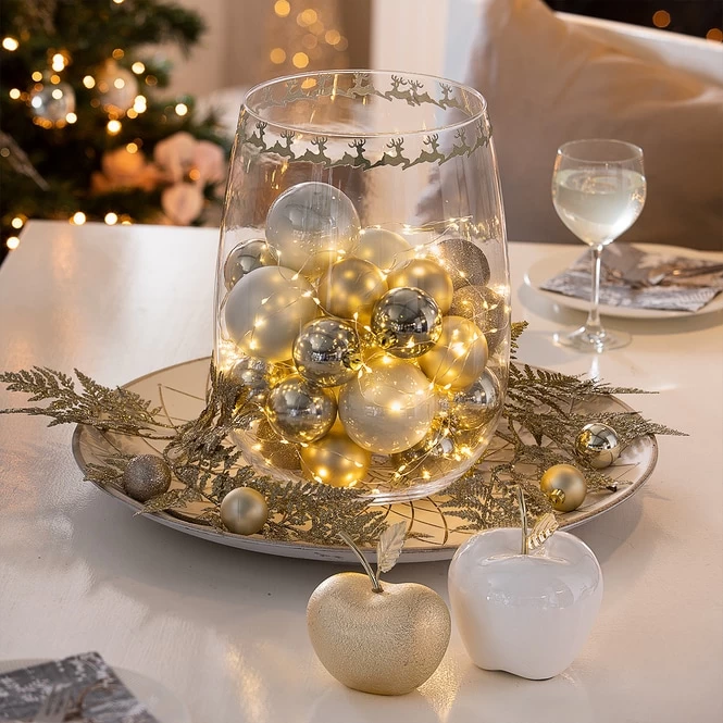 Christbaumkugeln - Winterweiß - Aus Glas - 20 Stück – Bild 2