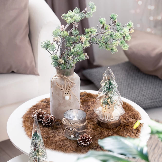 LED-Baum - Aus Glas - Ca. 12 X 8 X 21 Cm – Bild 2