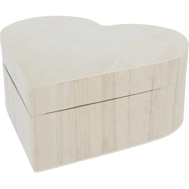 Dekokästchen - Herz - Aus Holz - Natur - 20 X 19 X 8 Cm – Bild 2
