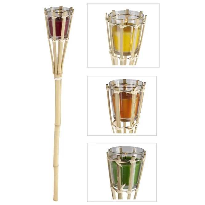 Gartenfackel - Citronella - Aus Bambus - Ca. 7,5 X 7,5 X 76 Cm - 1 Stück – Bild 4