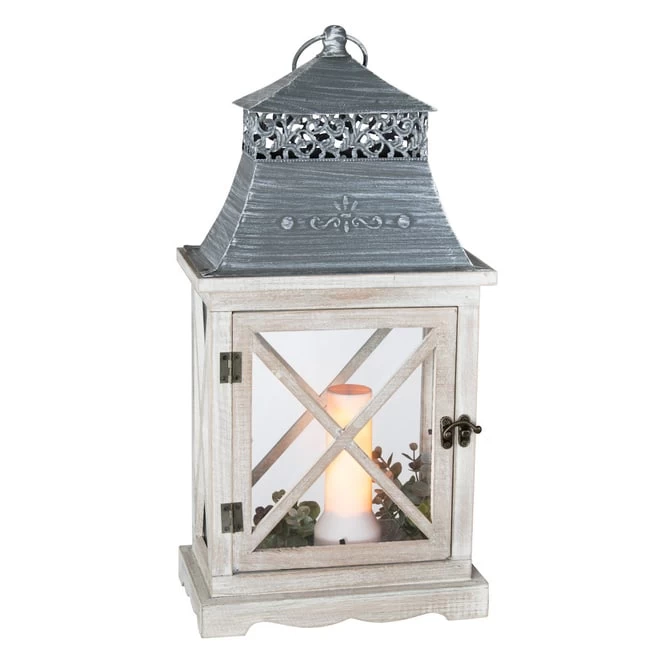 Laterne - Aus Holz - 23 X 14 X 44 Cm – Bild 2